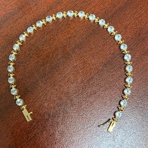 14k gold tanzanite bracelet 7.5 tennis bracelet